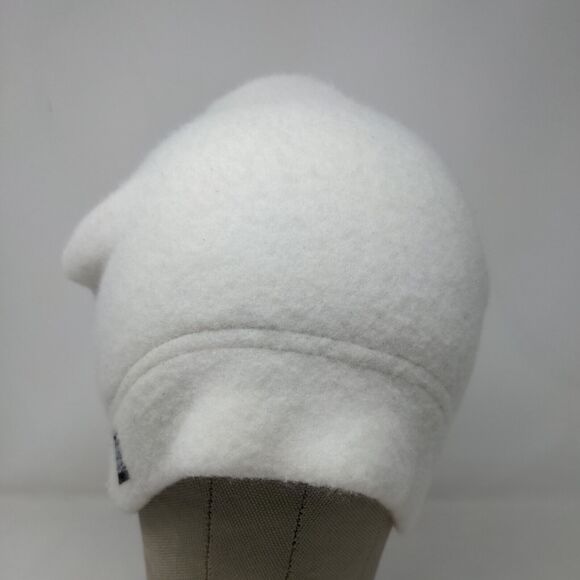Unbranded Men's Knit Beanie Hat White Acrylic Vintage Made USA Turtle Logo - Picture 2 of 10